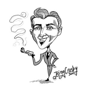 Caricature of Bing Crosby