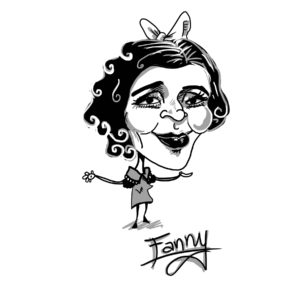 Caricature of Fanny Brice