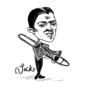 Caricature of Jack Teagarden
