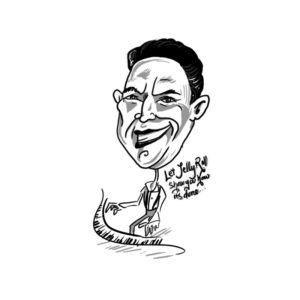 Caricature of Jelly Roll Morton